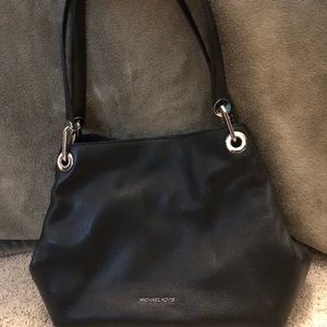 Michael Kors Raven Large Leather Satchel Bag